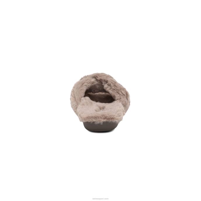 sievietes Aetrex penelope regulējamas mākslīgās kažokādas čības LHF6225 taupe