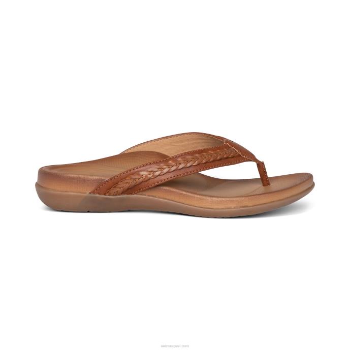 sievietes Aetrex Emmy pītas siksnas LHF6131 brūns