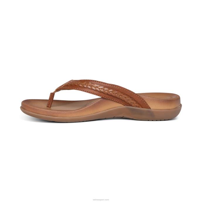 sievietes Aetrex Emmy pītas siksnas LHF6131 brūns