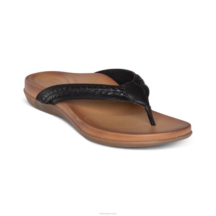sievietes Aetrex Emmy pītas siksnas LHF6167 melns
