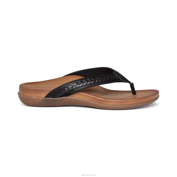 sievietes Aetrex Emmy pītas siksnas LHF6167 melns