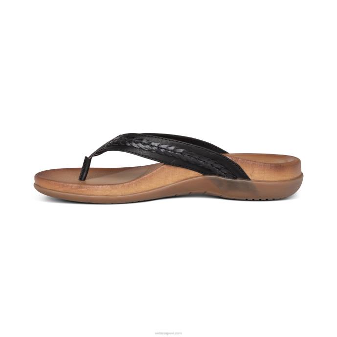 sievietes Aetrex Emmy pītas siksnas LHF6167 melns