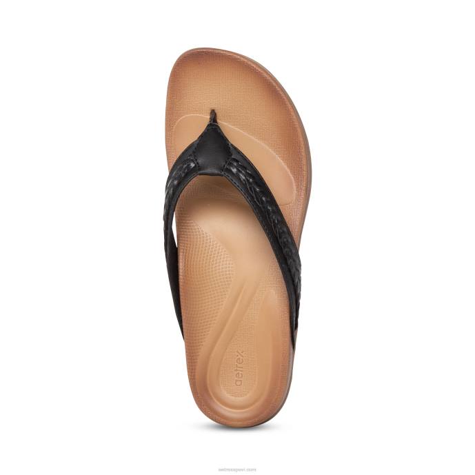 sievietes Aetrex Emmy pītas siksnas LHF6167 melns