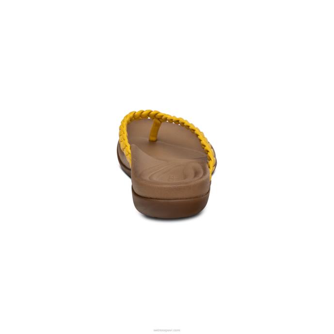 sievietes Aetrex rachel string sandales LHF6229 dzeltens