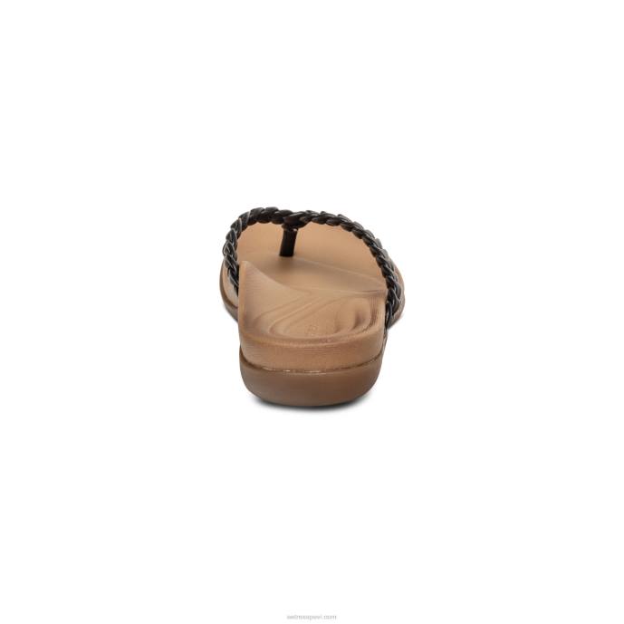 sievietes Aetrex rachel string sandales LHF6246 melns