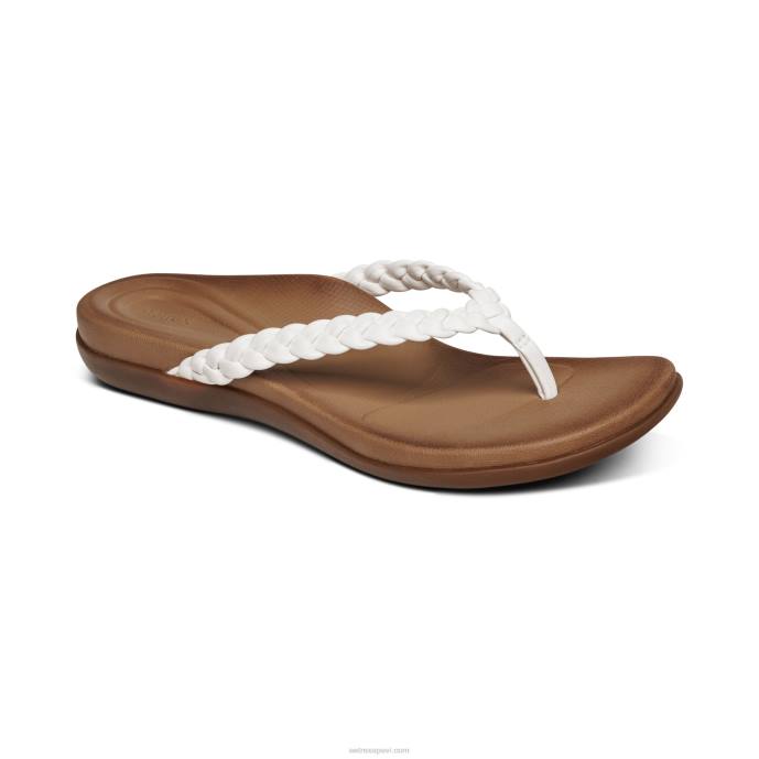 sievietes Aetrex rachel string sandales LHF6254 balts