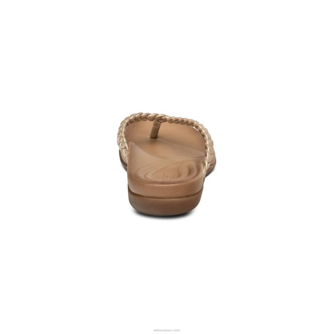 sievietes Aetrex rachel string sandales LHF6265 zelts