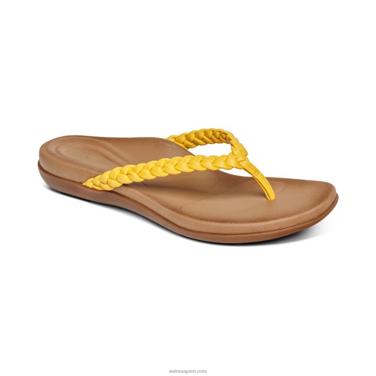 sievietes Aetrex rachel string sandales P0H0D229 dzeltens