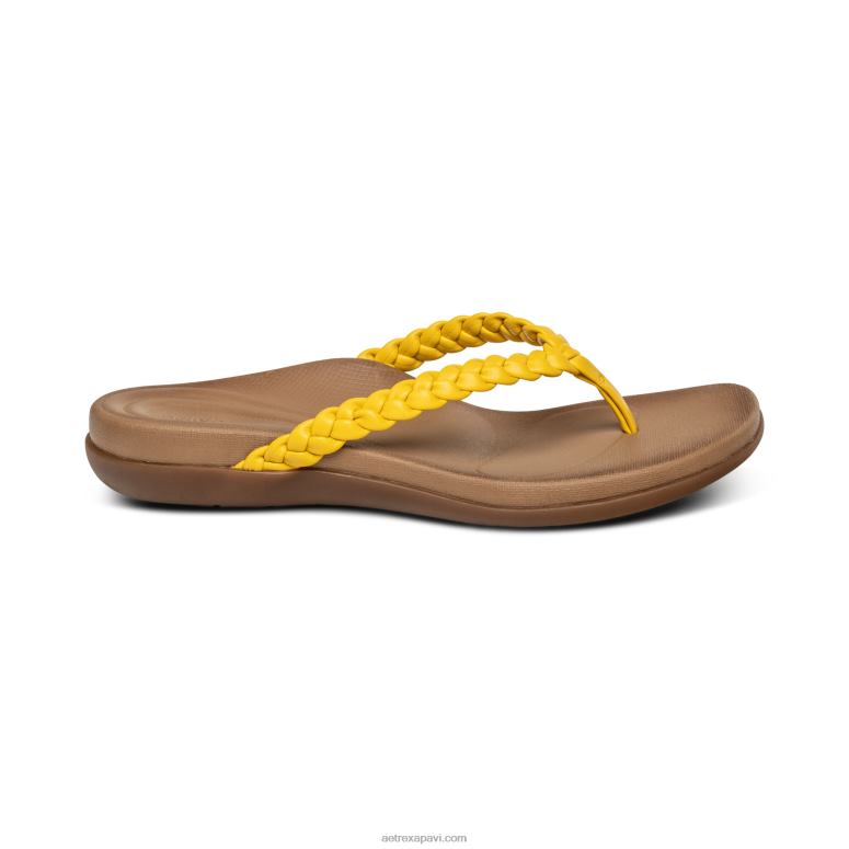 sievietes Aetrex rachel string sandales P0H0D229 dzeltens