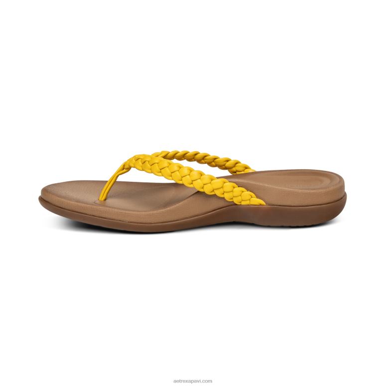 sievietes Aetrex rachel string sandales P0H0D229 dzeltens