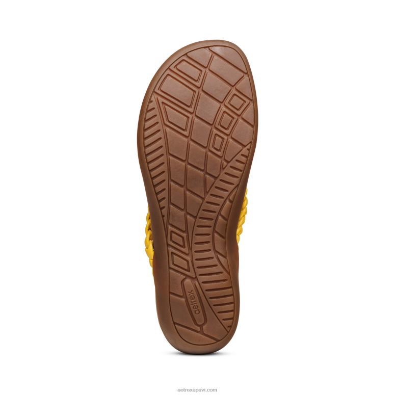 sievietes Aetrex rachel string sandales P0H0D229 dzeltens