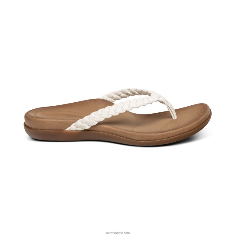 sievietes Aetrex rachel string sandales P0H0D254 balts