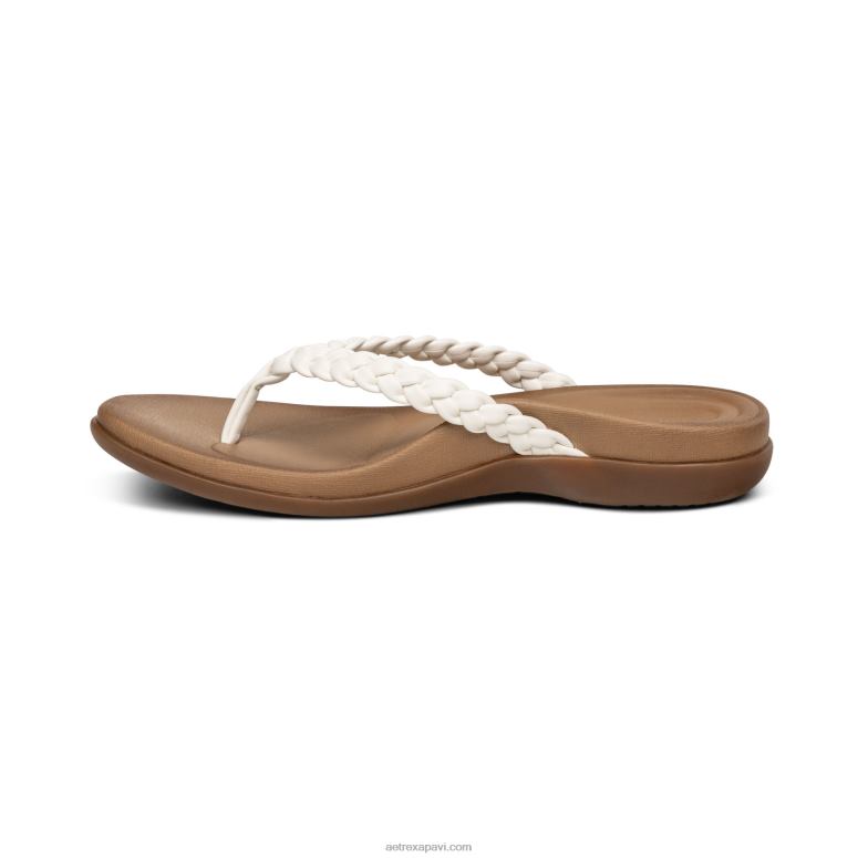 sievietes Aetrex rachel string sandales P0H0D254 balts