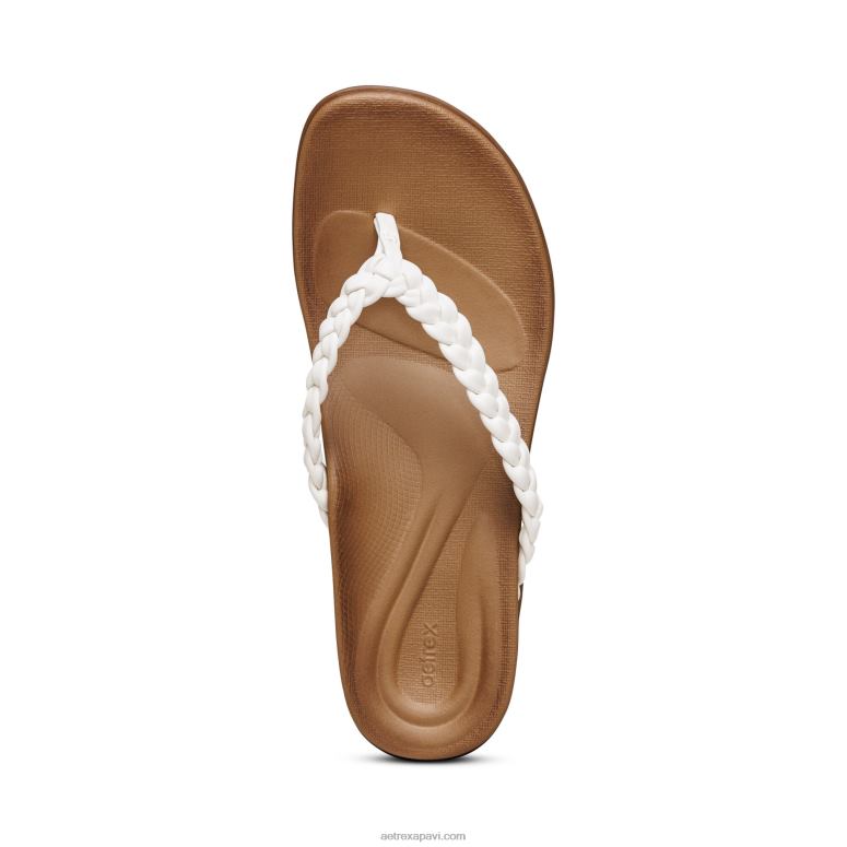 sievietes Aetrex rachel string sandales P0H0D254 balts