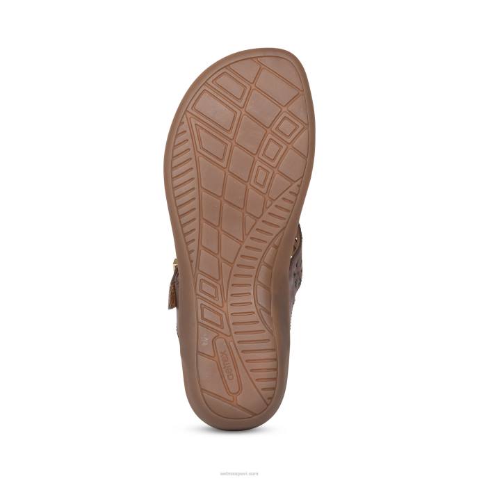 sievietes Aetrex rita regulējamas siksnu sandales LHF651 bronza