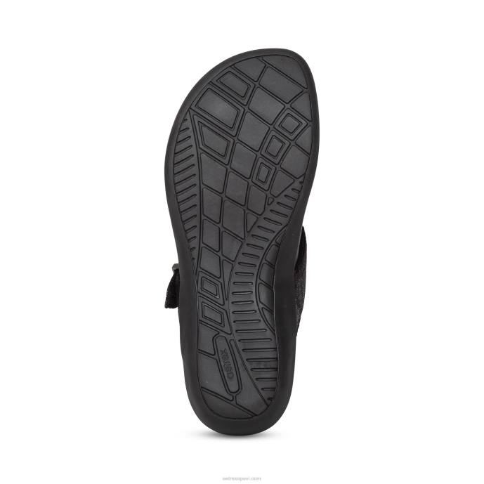 sievietes Aetrex rita regulējamas siksnu sandales LHF685 melns