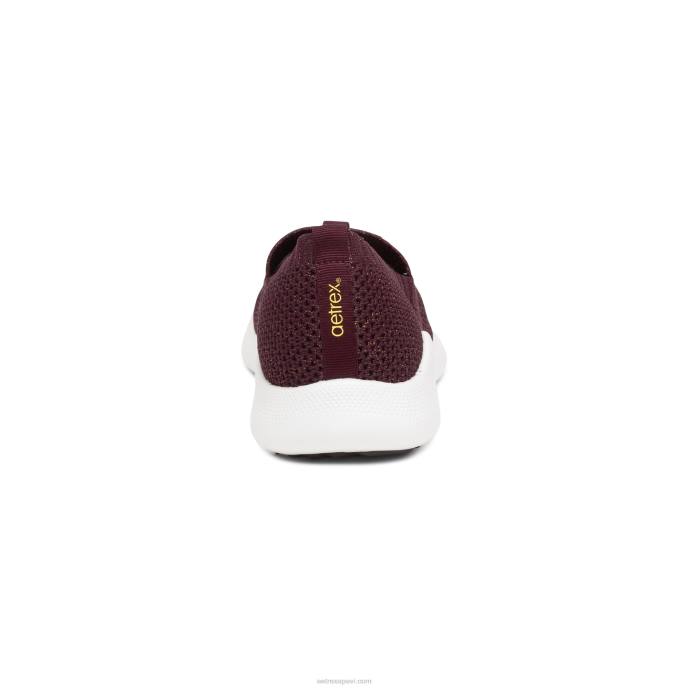sievietes Aetrex angie arch atbalsta kedas LHF6177 mirdzoša bordo