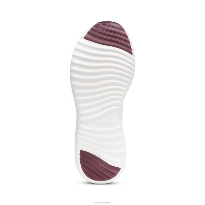sievietes Aetrex angie arch atbalsta kedas LHF6177 mirdzoša bordo