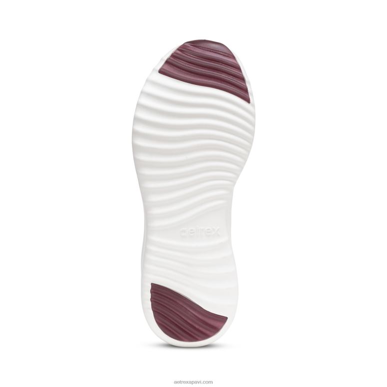 sievietes Aetrex angie arch atbalsta kedas P0H0D177 mirdzoša bordo