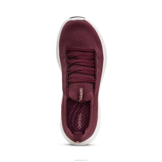 sievietes Aetrex carly arch atbalsta kedas LHF6248 bordo