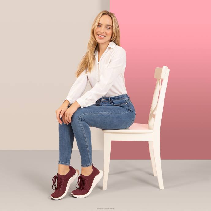 sievietes Aetrex carly arch atbalsta kedas LHF6248 bordo