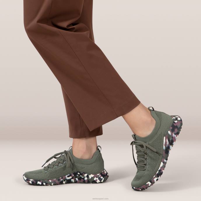 sievietes Aetrex carly arch atbalsta kedas LHF6259 olīvu camo