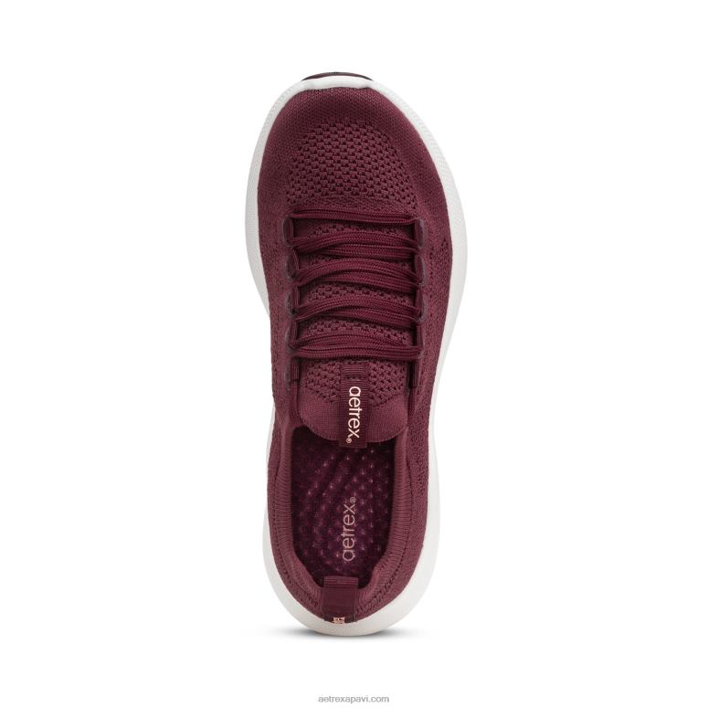 sievietes Aetrex carly arch atbalsta kedas P0H0D248 bordo