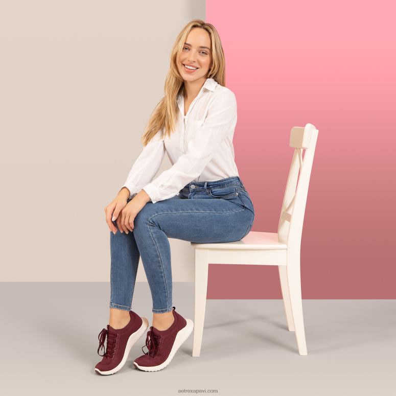 sievietes Aetrex carly arch atbalsta kedas P0H0D248 bordo