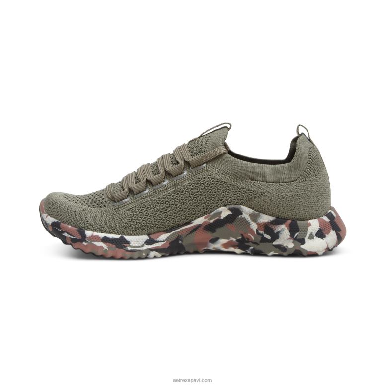 sievietes Aetrex carly arch atbalsta kedas P0H0D259 olīvu camo
