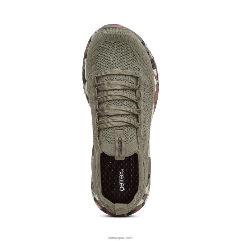 sievietes Aetrex carly arch atbalsta kedas P0H0D259 olīvu camo