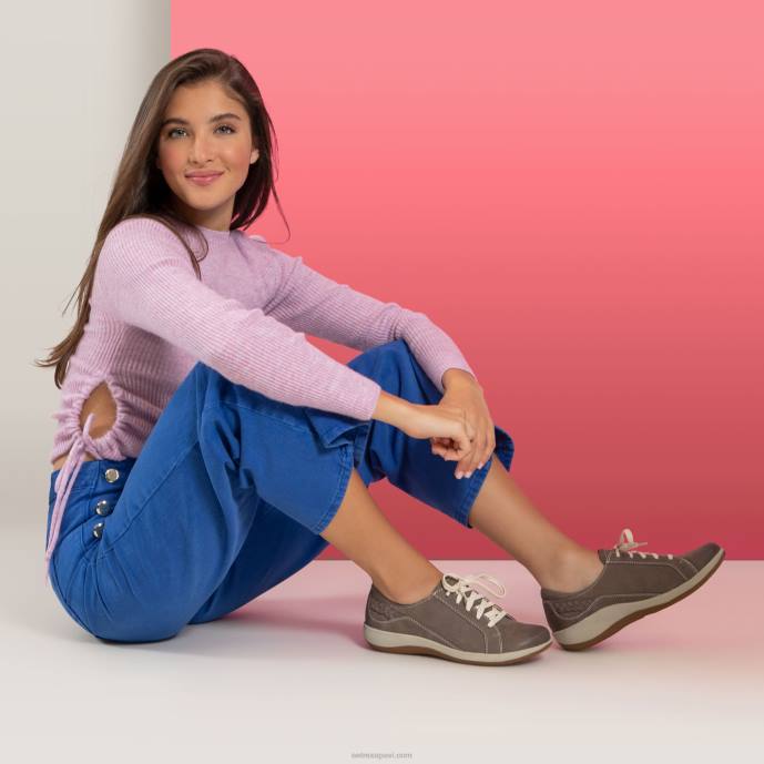sievietes Aetrex dana lace up oxford LHF61 silts pelēks