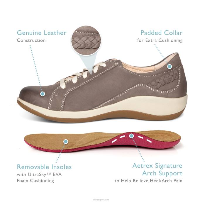 sievietes Aetrex dana lace up oxford LHF65 flote