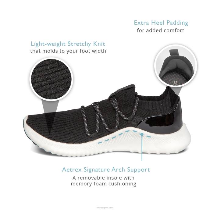 sievietes Aetrex dani arch atbalsta kedas LHF6218 sarkt