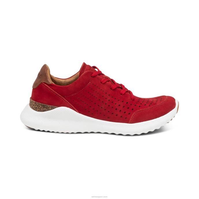 sievietes Aetrex laura arch atbalsta kedas LHF661 sarkans