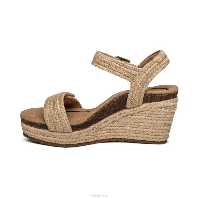 sievietes Aetrex Sidnejas ceturkšņa siksna espadrille ķīlis LHF6278 dabisks