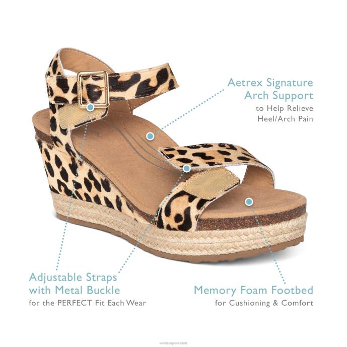 sievietes Aetrex Sidnejas ceturkšņa siksna espadrille ķīlis LHF6278 dabisks