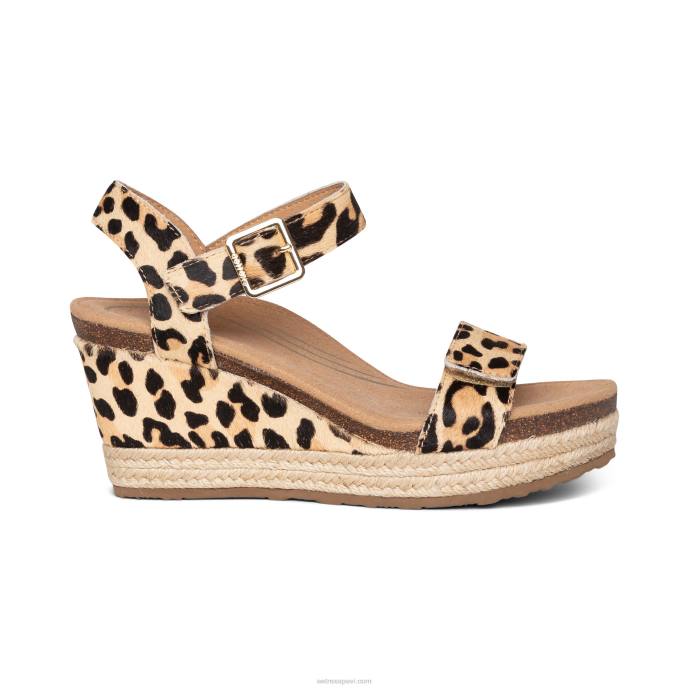 sievietes Aetrex Sidnejas ceturkšņa siksna espadrille ķīlis LHF653 leopards