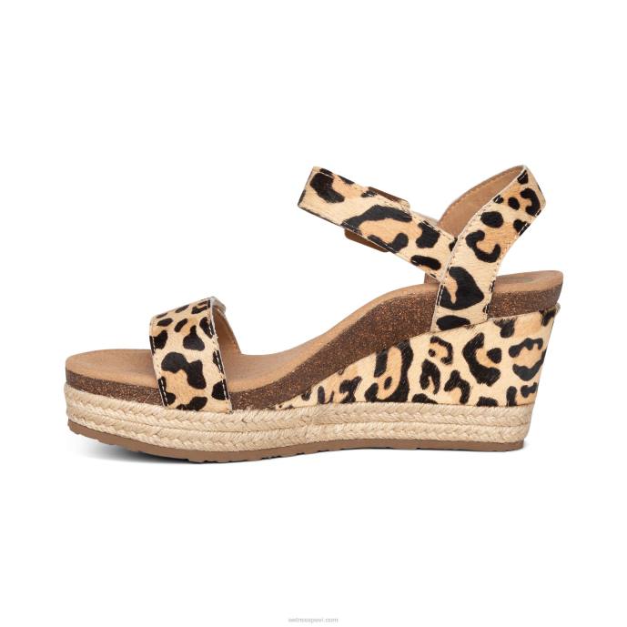 sievietes Aetrex Sidnejas ceturkšņa siksna espadrille ķīlis LHF653 leopards