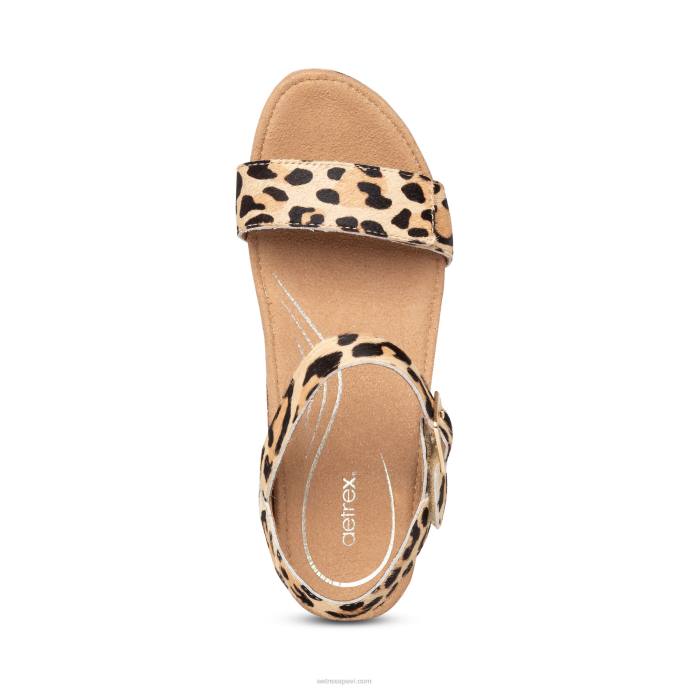 sievietes Aetrex Sidnejas ceturkšņa siksna espadrille ķīlis LHF653 leopards