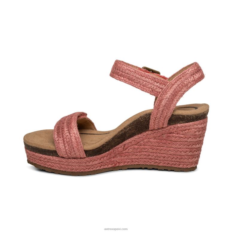 sievietes Aetrex Sidnejas ceturkšņa siksna espadrille ķīlis P0H0D276 aveņu