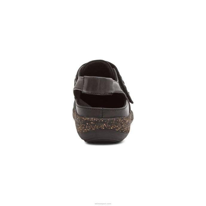 sievietes Aetrex leni slingback koka tupele LHF6191 melns