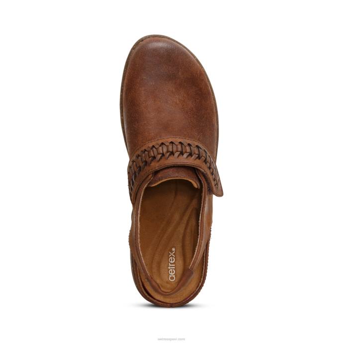sievietes Aetrex leni slingback koka tupele LHF696 tabaka