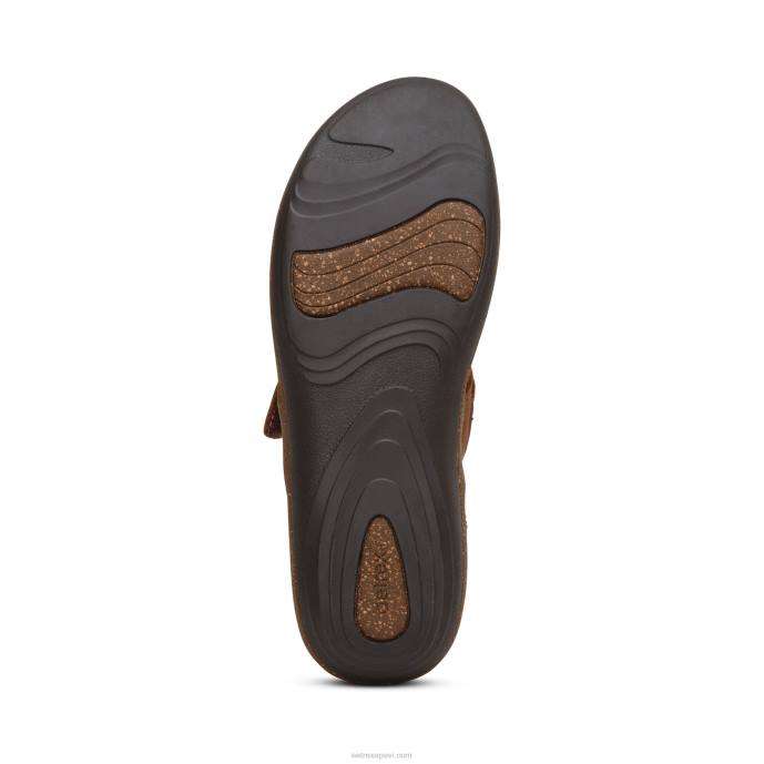 sievietes Aetrex leni slingback koka tupele LHF696 tabaka