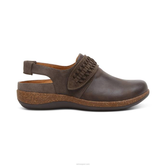 sievietes Aetrex leni slingback koka tupele LHF698 dzelzs