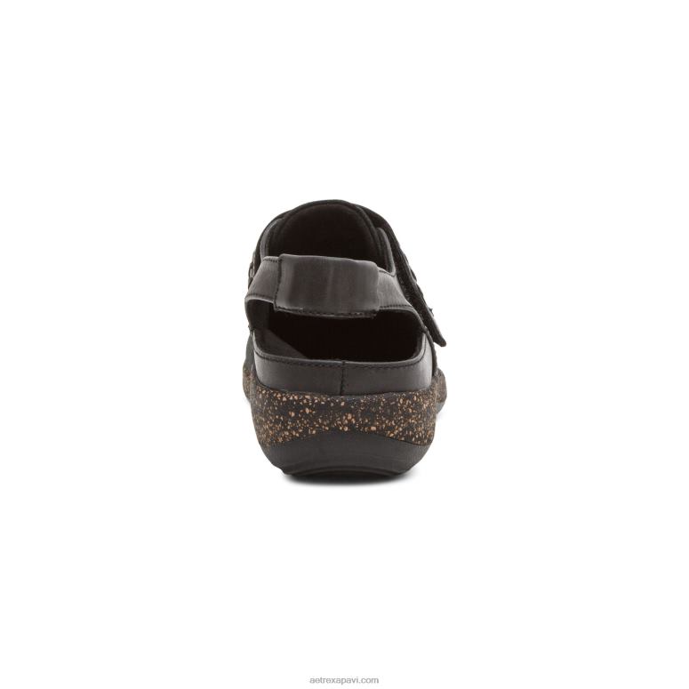 sievietes Aetrex leni slingback koka tupele P0H0D191 melns