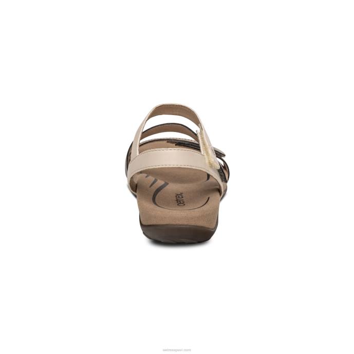 sievietes Aetrex Gabby regulējamas ceturtdaļas siksnas sandales LHF6309 akmens multi