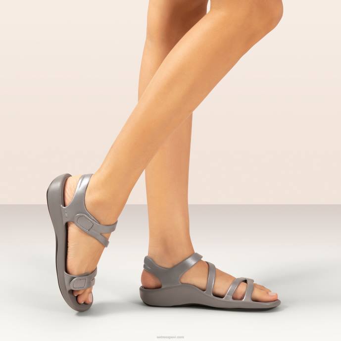 sievietes Aetrex Jillian sporta sandales LHF6147 mirdzoši pelēks