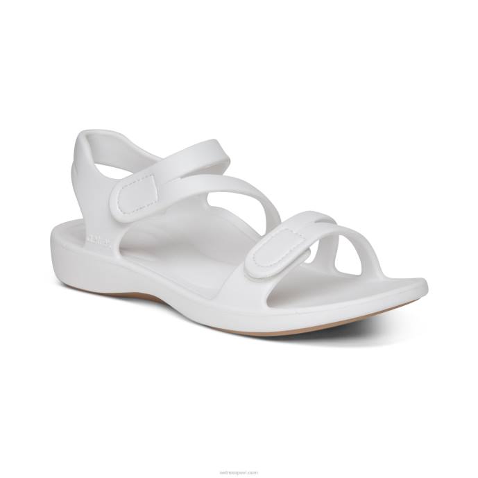 sievietes Aetrex Jillian sporta sandales LHF6164 balts