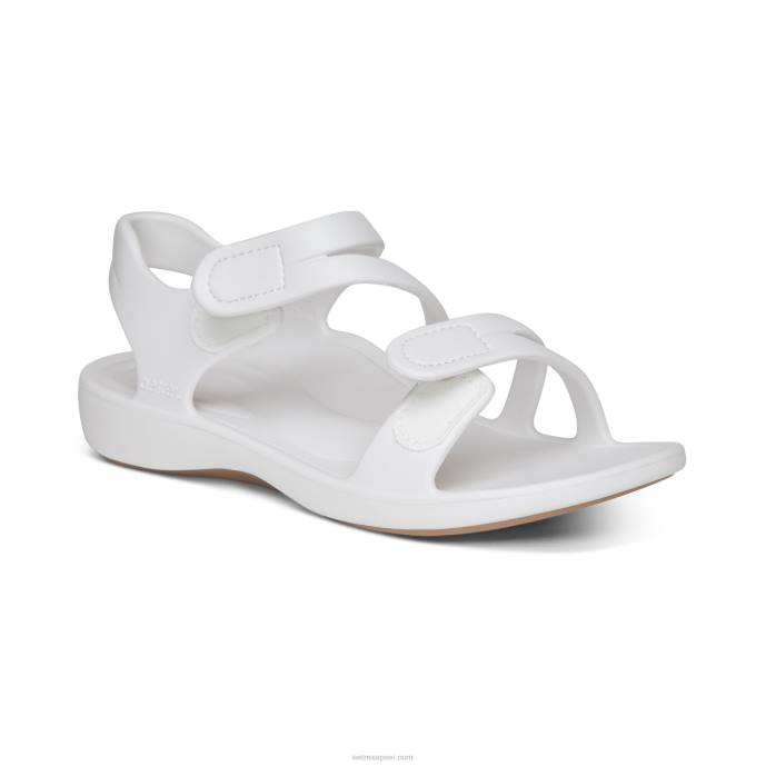 sievietes Aetrex Jillian sporta sandales LHF6164 balts