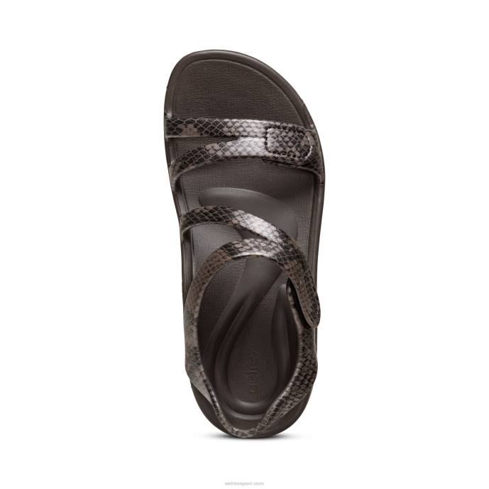 sievietes Aetrex Jillian sporta sandales LHF6196 brūns boa